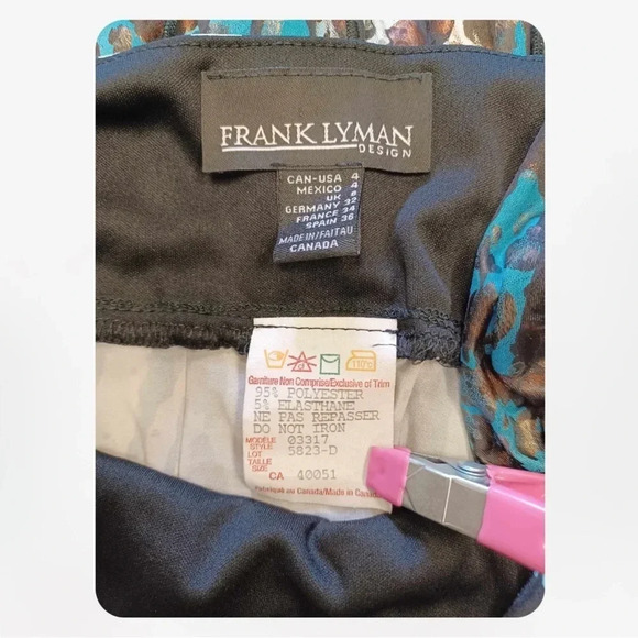 Frank Lyman Animal Print  Sequins Sleeveless Midi Dress Size 4 - Picture 8 of 9